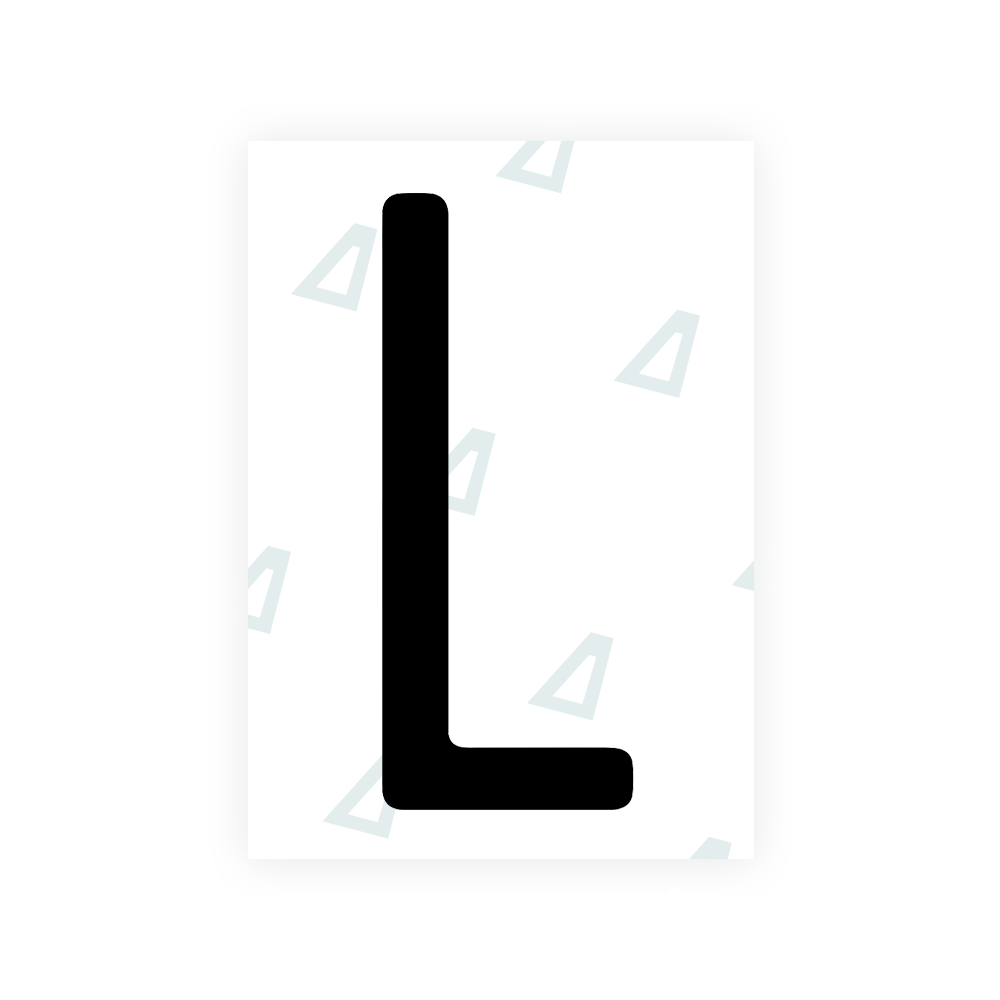 Nanofilm Ecoslick™ for US (Florida 2019) license plates - Symbol "L"