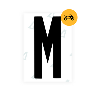 Alite Nanofilm for US (Georgia 2012 - Round) Moto license plates - Symbol "M"