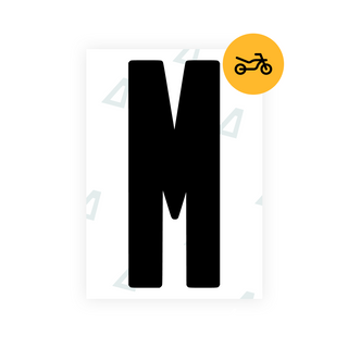 Alite Nanofilm for US (Georgia 2012 - Square) Moto license plates - Symbol "M" - Alite