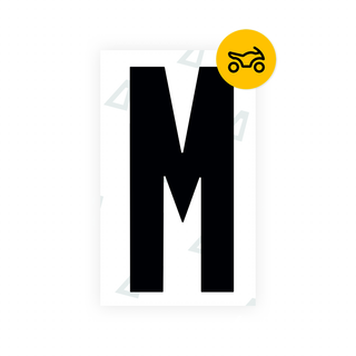 Nanofilm Ecoslick™ for US (Texas) Moto license plates - Symbol "M"