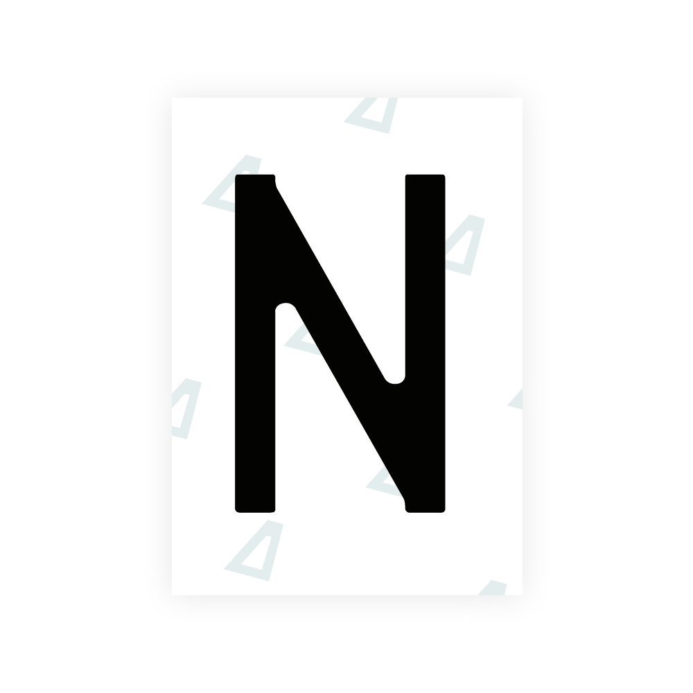 Nanofilm Ecoslick™ for Chile 2014 license plates - Symbol "N"