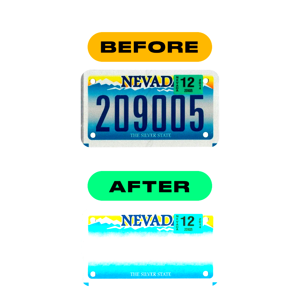Nanofilm Ecoslick™ for US (Idaho) Moto license plates - Symbol "I"