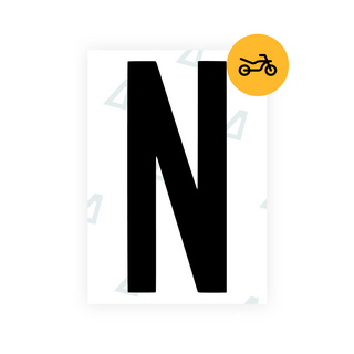 Alite Nanofilm for US (Georgia 2012 - Round) Moto license plates - Symbol "N"