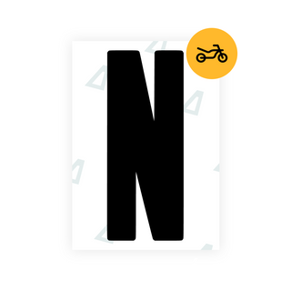 Alite Nanofilm for US (Georgia 2012 - Square) Moto license plates - Symbol "N" - Alite