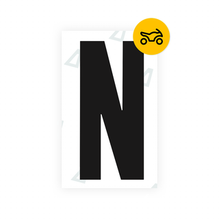 Nanofilm Ecoslick™ for US (Texas) Moto license plates - Symbol "N"