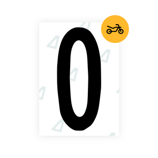 Alite Nanofilm for US (Georgia 2012 - Round) Moto license plates - Symbol "O"