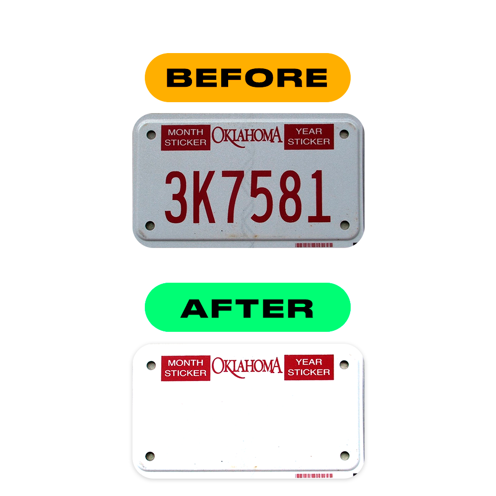 Alite Nanofilm for US (Oklahoma) Moto license plates - Symbol "Z" - Alite