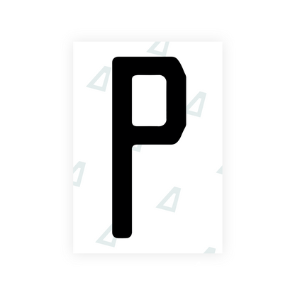 Nanofilm Ecoslick™ for US (Florida 2019) license plates - Symbol "P"