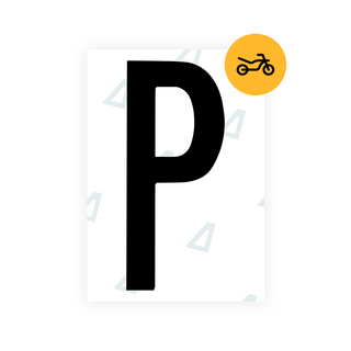 Alite Nanofilm for US (Georgia 2012 - Round) Moto license plates - Symbol "P"