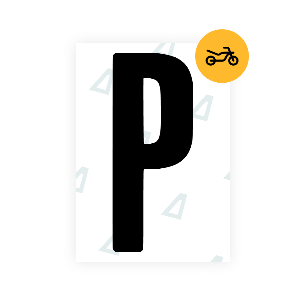Alite Nanofilm for US (Georgia 2012 - Square) Moto license plates - Symbol "P" - Alite