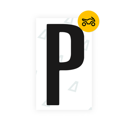 Nanofilm Ecoslick™ for US (Texas) Moto license plates - Symbol "P"