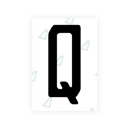 Nanofilm Ecoslick™ for US (Florida 2019) license plates - Symbol "Q"