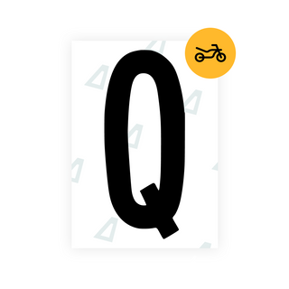Alite Nanofilm for US (Georgia 2012 - Round) Moto license plates - Symbol "Q"