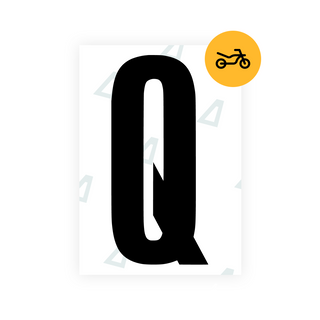 Alite Nanofilm for US (Georgia 2012 - Square) Moto license plates - Symbol "Q" - Alite