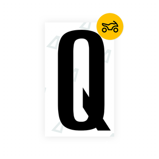 Nanofilm Ecoslick™ for US (Texas) Moto  license plates - Symbol "Q"