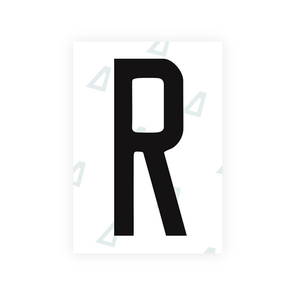 Nanofilm Ecoslick™ for US (Arizona 2008) license plates - Symbol "R"