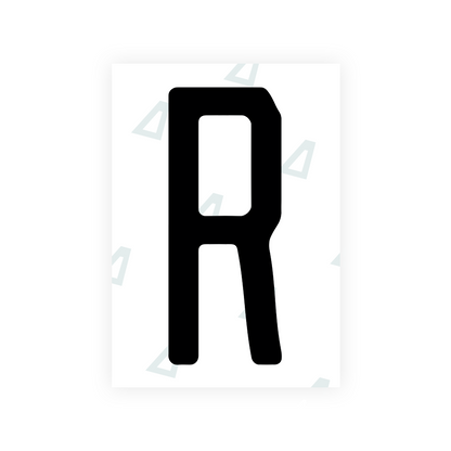 Nanofilm Ecoslick™ for US (Florida 2019) license plates - Symbol "R"