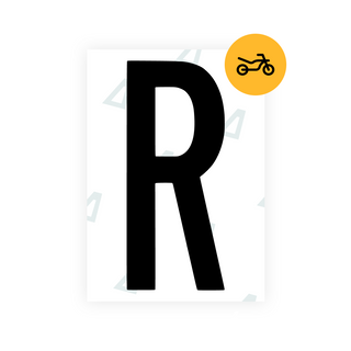 Alite Nanofilm for US (Georgia 2012 - Round) Moto license plates - Symbol "R"
