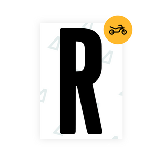Alite Nanofilm for US (Georgia 2012 - Square) Moto license plates - Symbol "R" - Alite