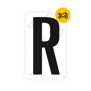 Nanofilm Ecoslick™ for US (Texas) Moto license plates - Symbol "R"