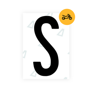 Alite Nanofilm for US (Georgia 2012 - Round) Moto license plates - Symbol "S"