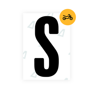 Alite Nanofilm for US (Georgia 2012 - Square) Moto license plates - Symbol "S" - Alite