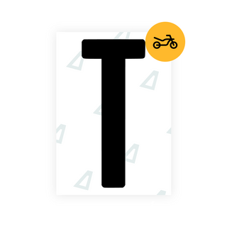 Alite Nanofilm for US (Georgia 2012 - Square) Moto license plates - Symbol "T" - Alite