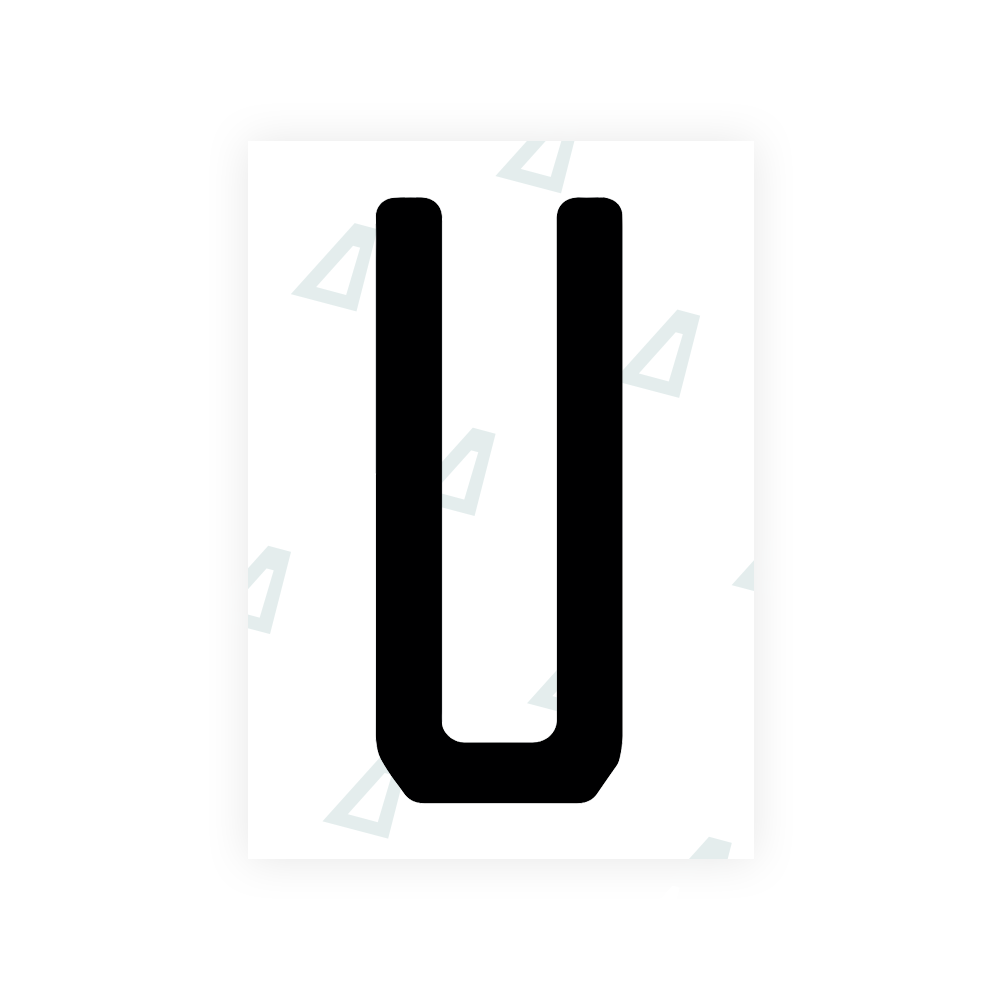 Nanofilm Ecoslick™ for US (Florida 2019) license plates - Symbol "U"