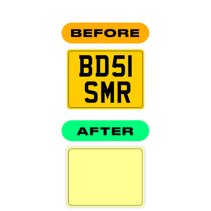 Alite Nanofilm for United Kingdom Moto license plates - Symbol "Z" - Alite