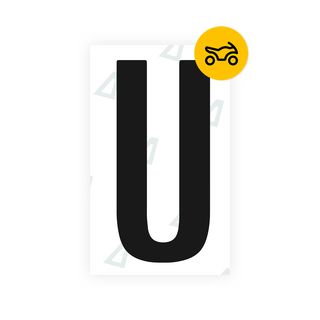 Nanofilm Ecoslick™ for US (Texas) Moto license plates - Symbol "U"