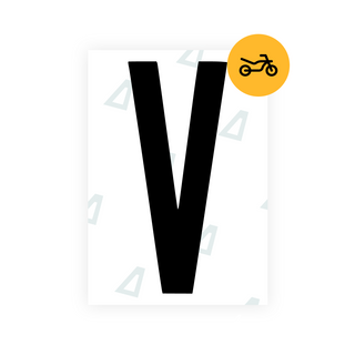 Alite Nanofilm for US (Georgia 2012 - Round) Moto license plates - Symbol "V"