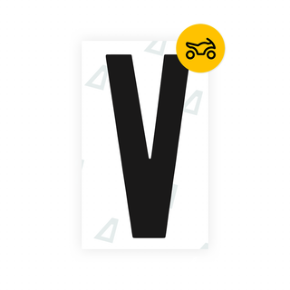 Nanofilm Ecoslick™ for US (Texas) Moto license plates - Symbol "V"