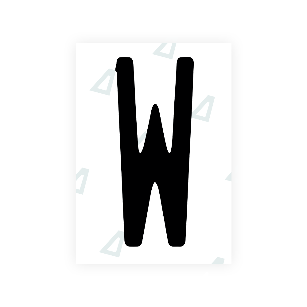 Nanofilm Ecoslick™ for US (Florida 2019) license plates - Symbol "W"