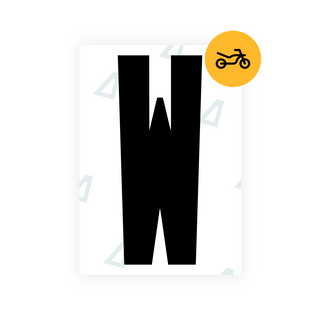 Alite Nanofilm for US (Georgia 2012 - Square) Moto license plates - Symbol "W" - Alite