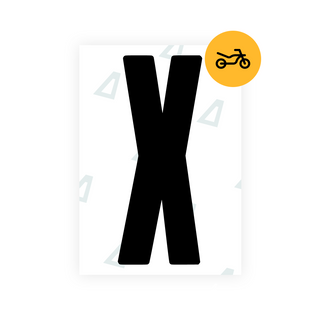 Alite Nanofilm for US (Georgia 2012 - Square) Moto license plates - Symbol "X" - Alite