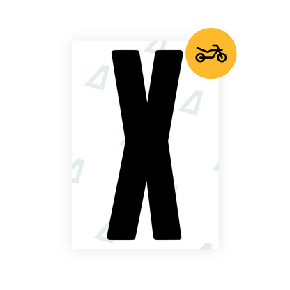 Alite Nanofilm for US (Georgia 2012 - Square) Moto license plates - Symbol "X" - Alite