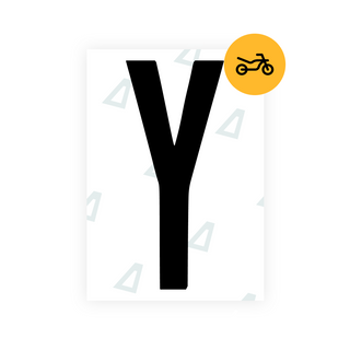 Alite Nanofilm for US (Georgia 2012 - Round) Moto license plates - Symbol "Y"