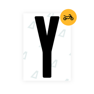 Alite Nanofilm for US (Georgia 2012 - Square) Moto license plates - Symbol "Y" - Alite