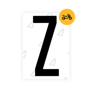 Alite Nanofilm for US (Georgia 2012 - Round) Moto license plates - Symbol "Z"