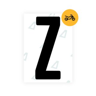 Alite Nanofilm for US (Georgia 2012 - Square) Moto license plates - Symbol "Z" - Alite